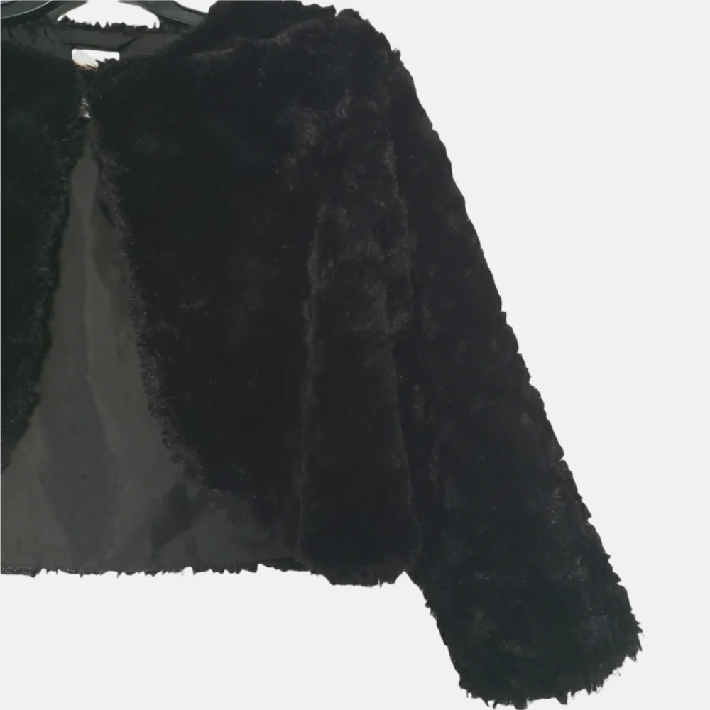 Gymboree Black‎ Faux Fur Cape Jacket Size 2T-3T